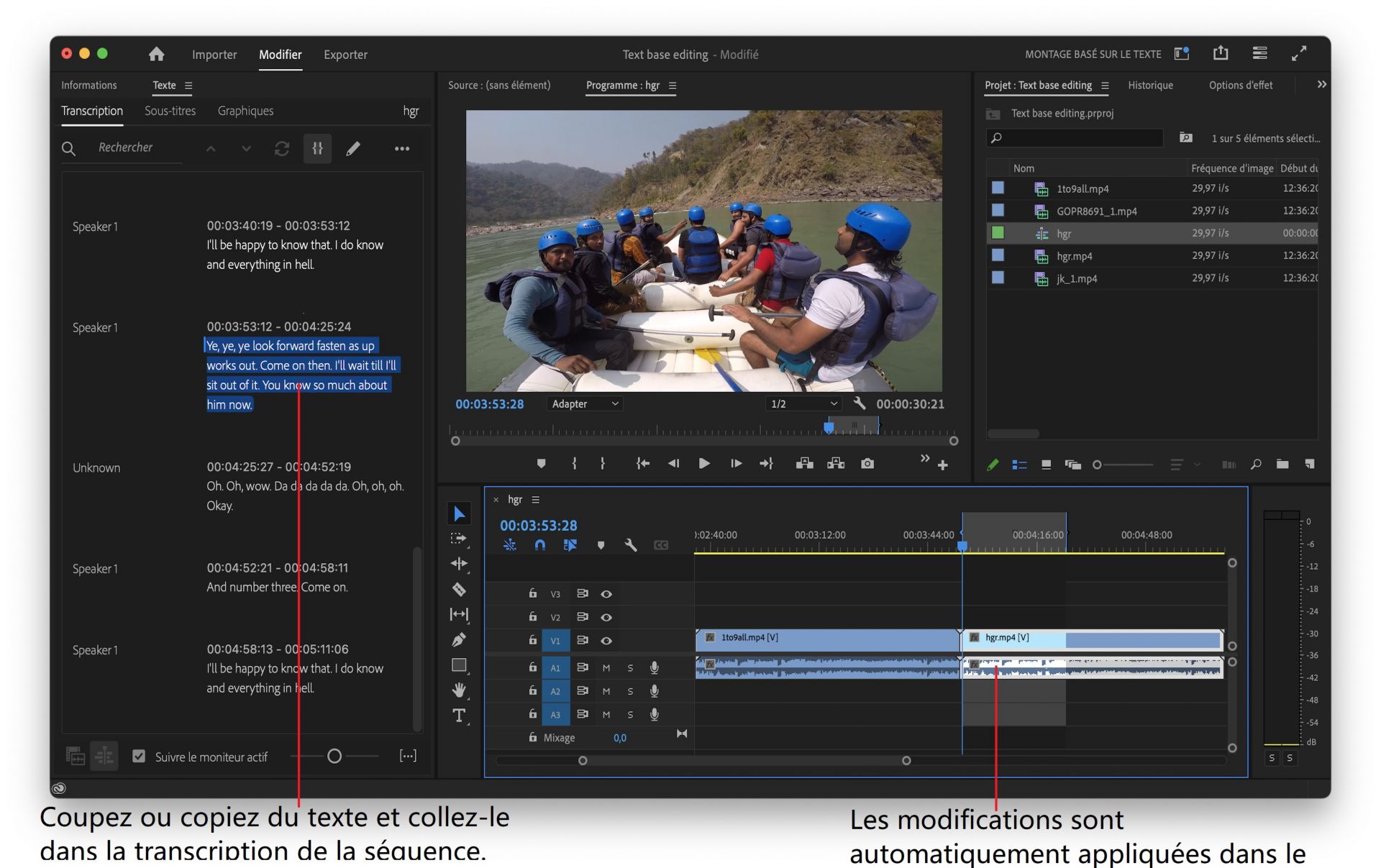 Présentation du workflow de montage basé sur le texte dans Premiere Pro