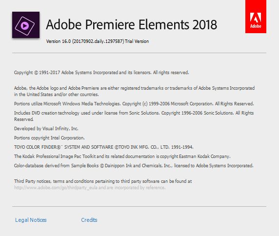 Productversie Premiere Elements 2018