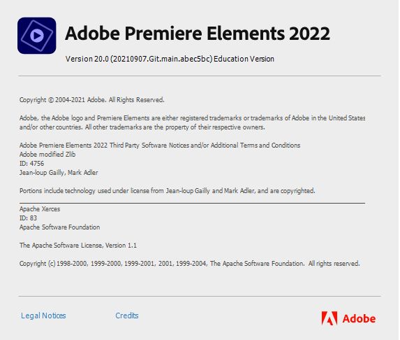 Produktversion Premiere Elements 2022