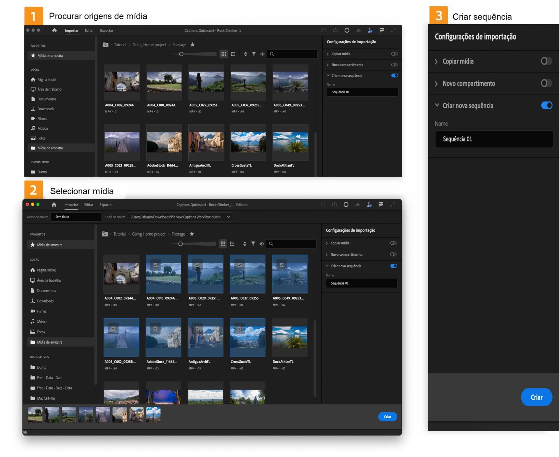 O novo fluxo de trabalho de importação no Premiere Pro
