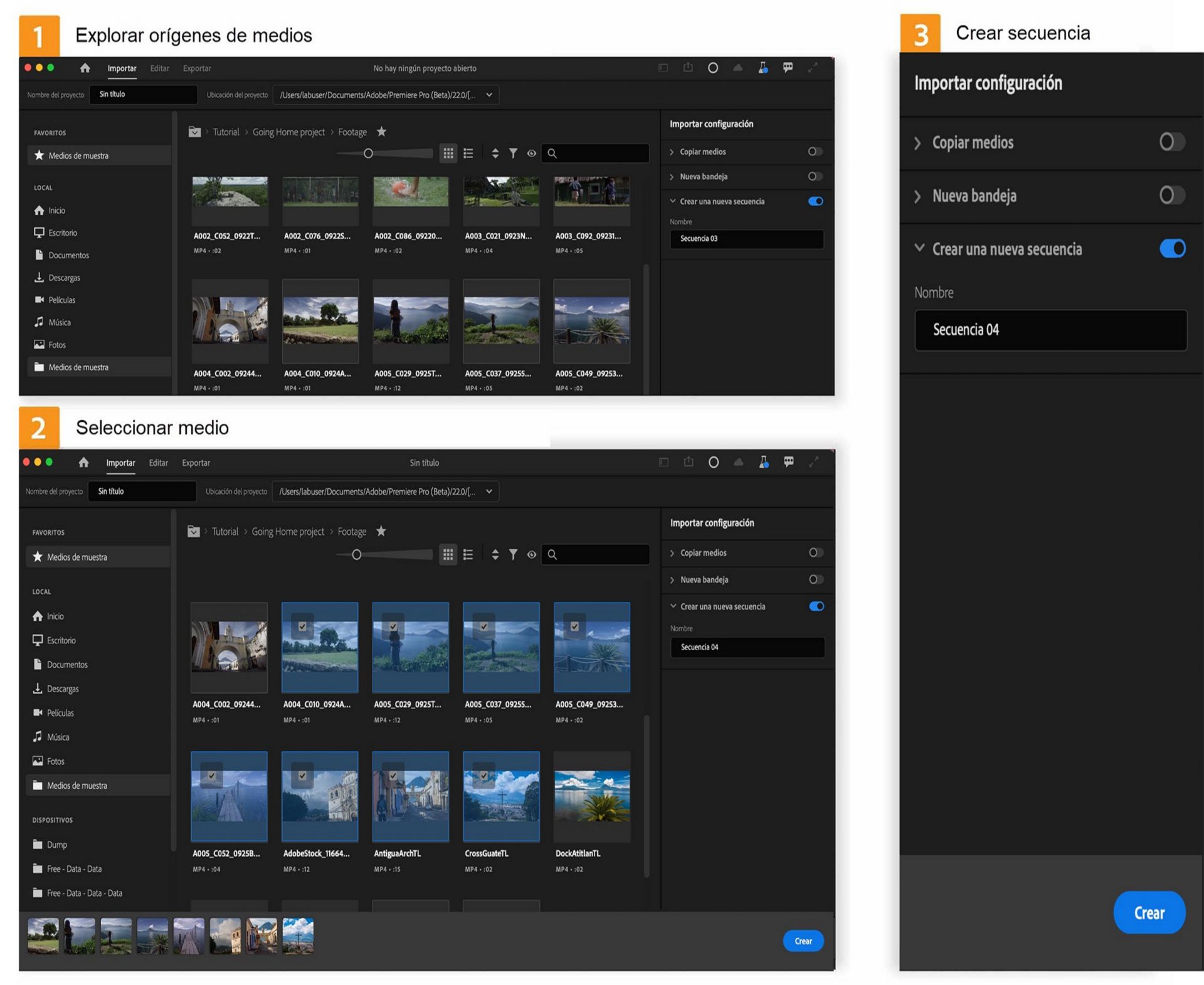El nuevo flujo de trabajo de importación en Premiere Pro