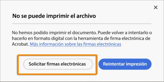Solicitar confirmación de firma después del error de impresión