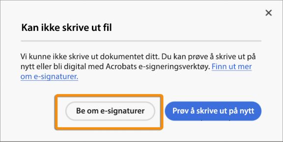 Verzoek om handtekening aanvragen na afdrukfout
