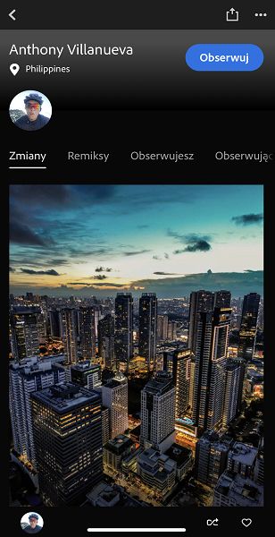 Zrzut ekranu strony profilów użytkowników