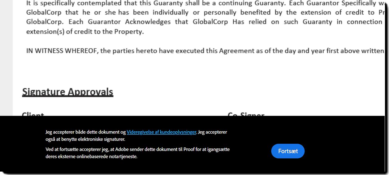 Proof-sidefod for feltets udfyldningsfase