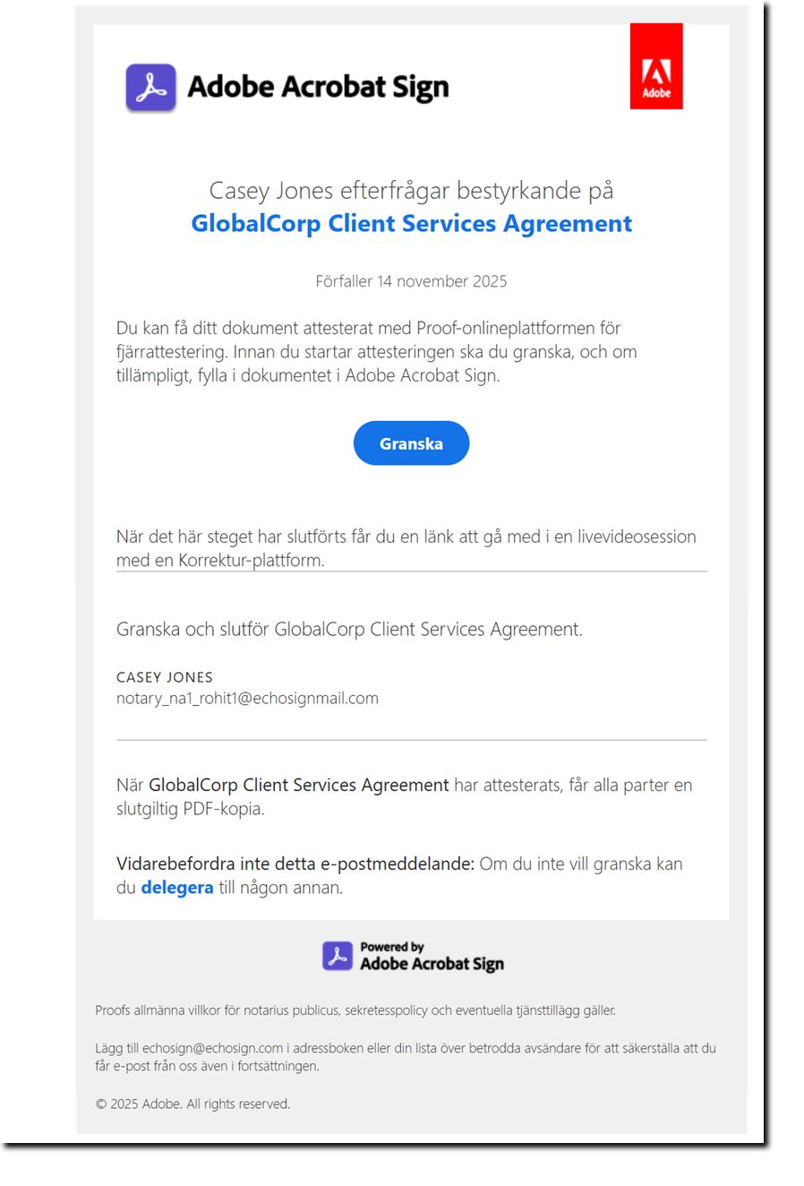 Första e-postmeddelandet