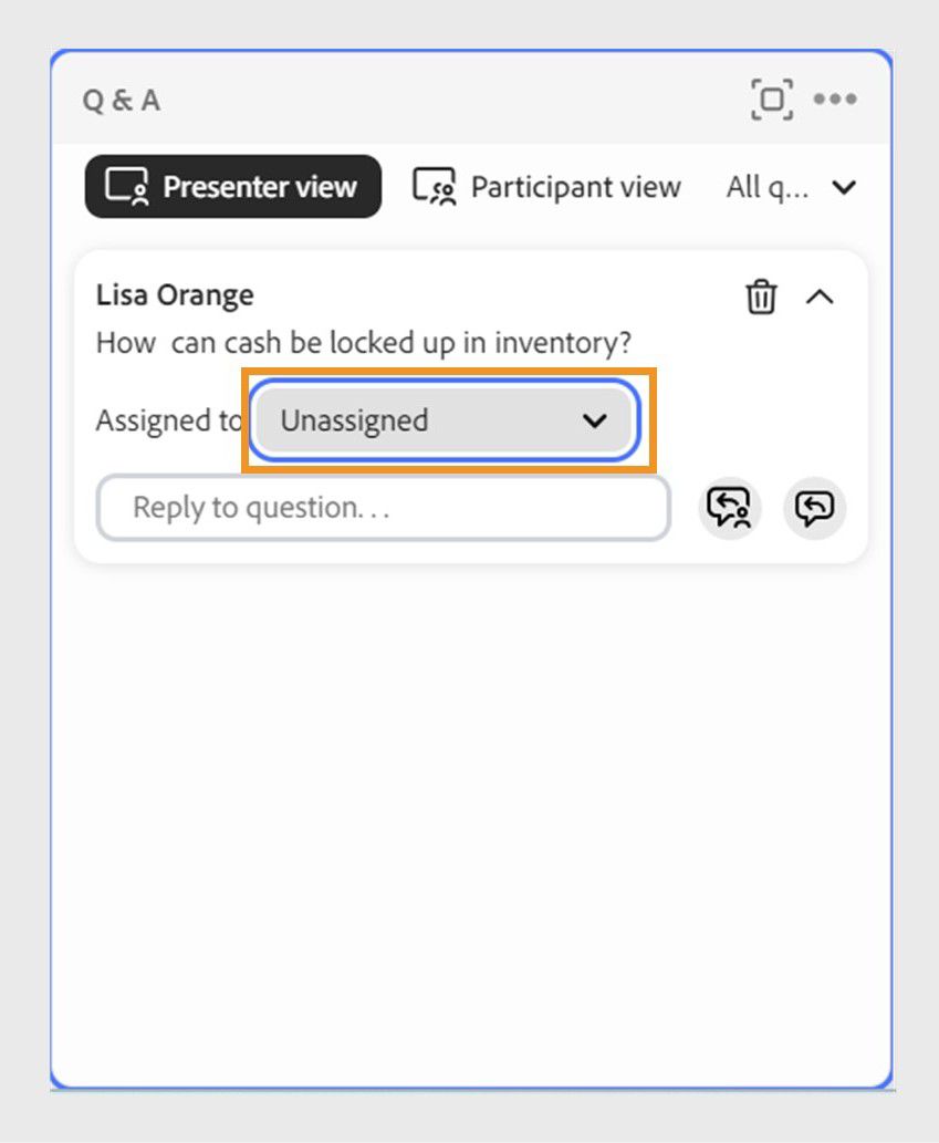 Indicators for assigning questions.