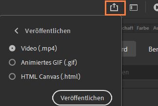 Bedienfeld für die Schnellveröffentlichung