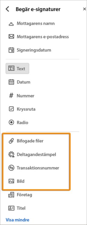 Nya formulärfält i avtal