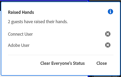 Raise hand host notification