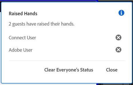 Raise hand host notification