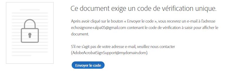 Demande de protection du contenu pour afficher un accord