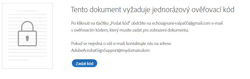 Výzva ochrany obsahu pro zobrazení dohody
