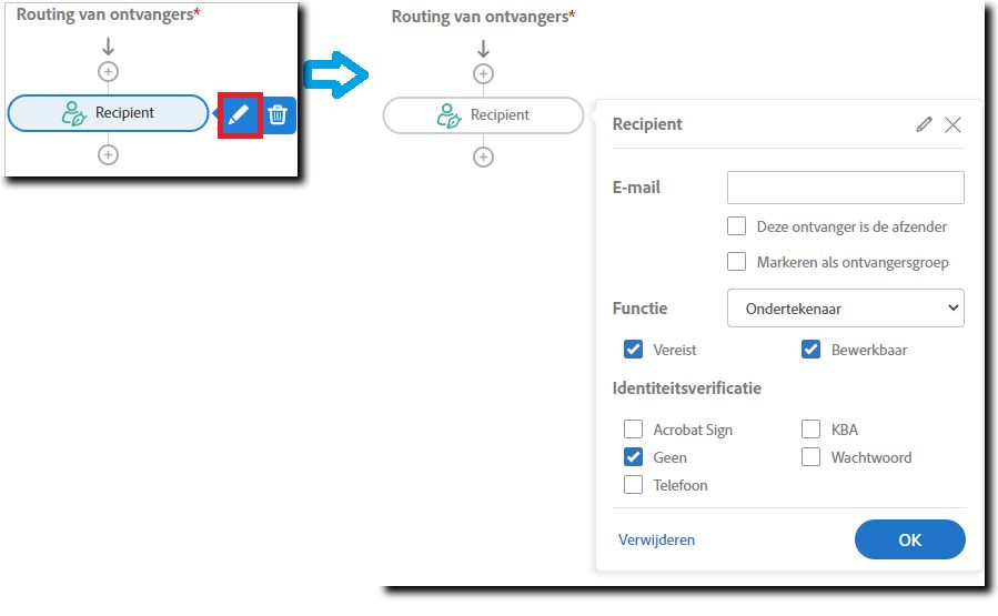 Configuratie van ontvanger