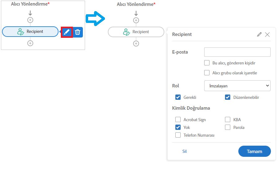 Alıcı yapılandırması