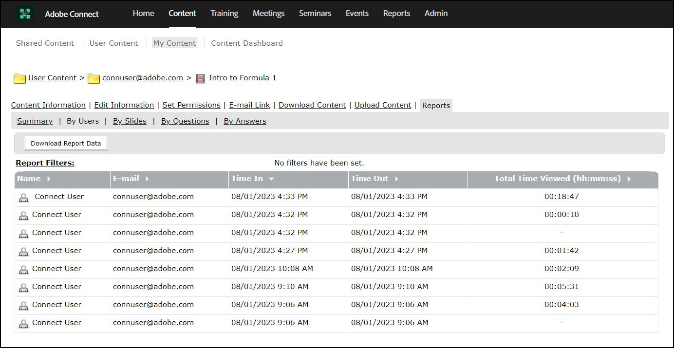 Recordings View Stats