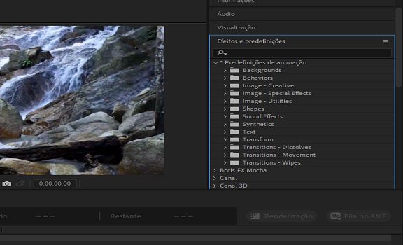 Predefinições de animação