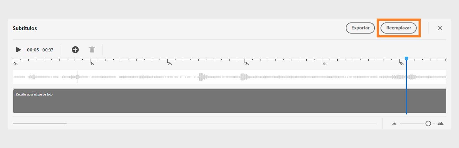 Sustitución de los subtítulos del audio de una diapositiva