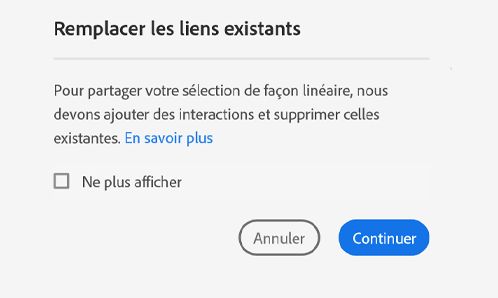 Résoudre le conflit lors du partage de plans de travail