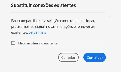 Resolver conflito ao compartilhar pranchetas