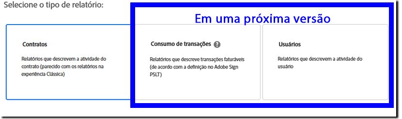 Selecione o tipo de relatório