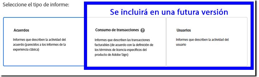 Seleccionar el tipo de informe