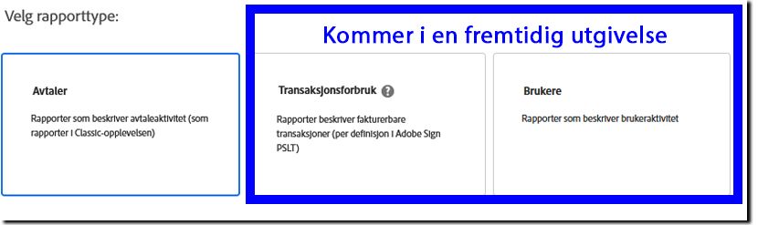 Velg rapporttype