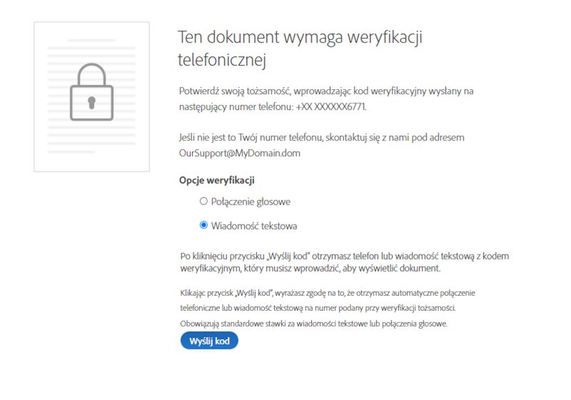 Zadanie uwierzytelniania telefonicznego