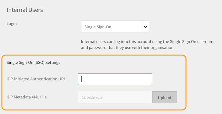 Definir configuração SSO