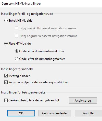 Gem som HTML-indstillinger