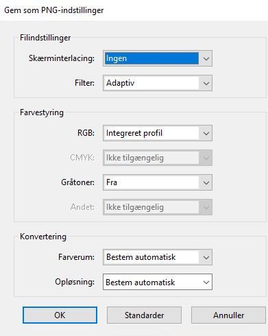 Gem som PNG-indstillinger
