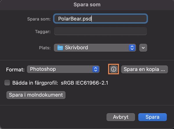 Visas inte det format du vill ha, till exempel JPEG eller PNG? Spara en kopia av dokumentet för alla format