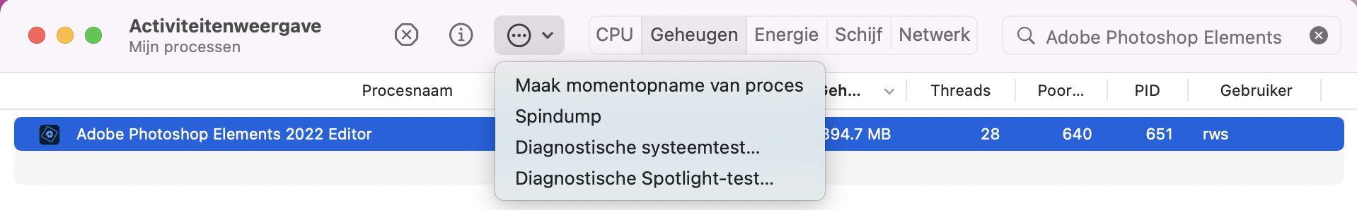 Activiteitenweergave