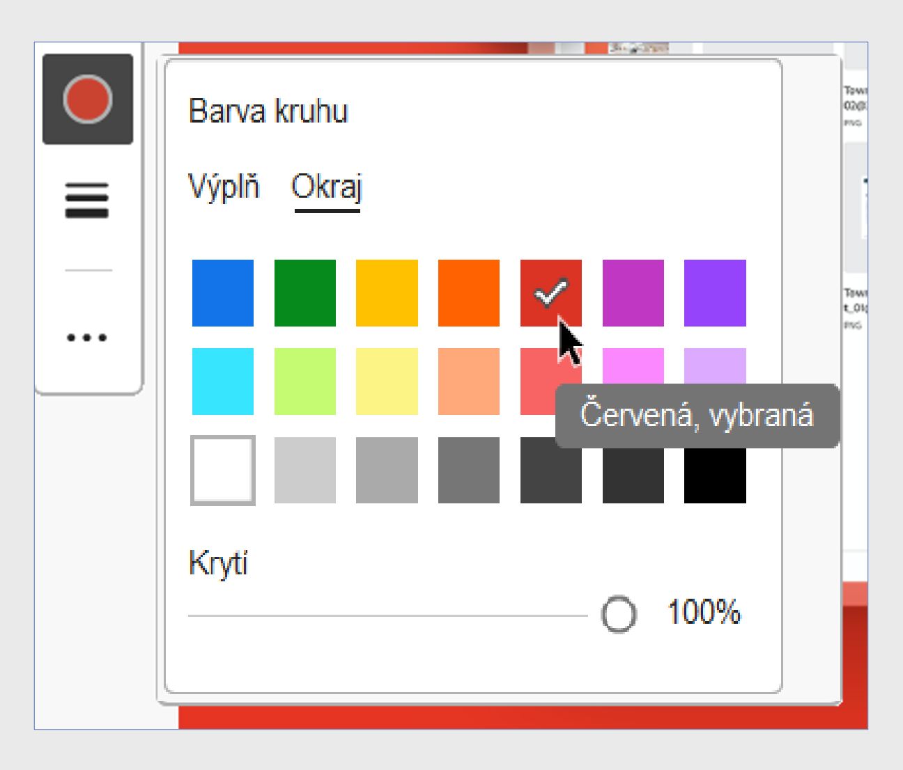 Vylepšená přístupnost vzorníku barev