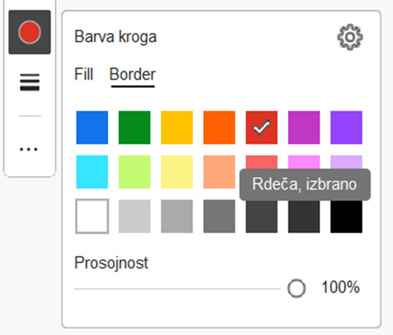 Izboljšana dostopnost barvnega vzorca