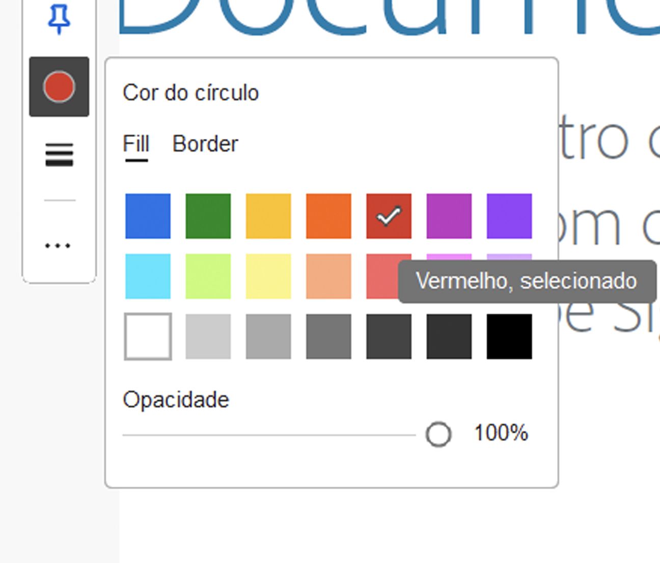 Aprimoramento da acessibilidade de amostra de cores