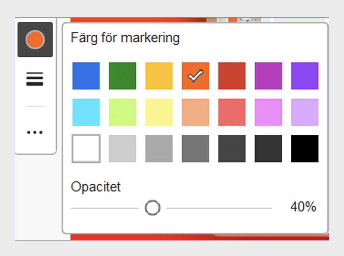 Förbättrad tillgänglighet för färgväljare