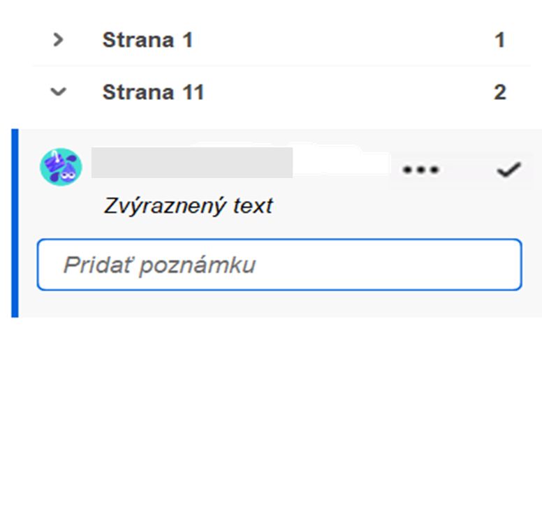 Funkcia automatického vypĺňania zmienok v aplikácii Acrobat