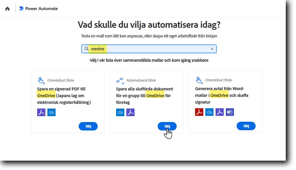 Välj en mall