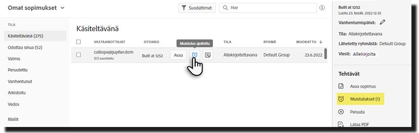 Valitse muistutuskuvake