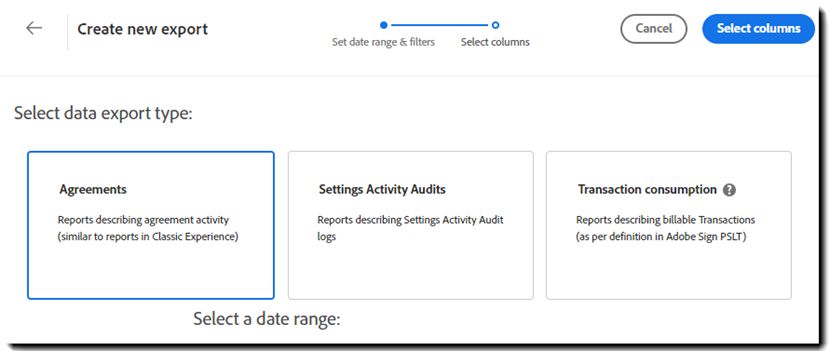 Typ av dataexport