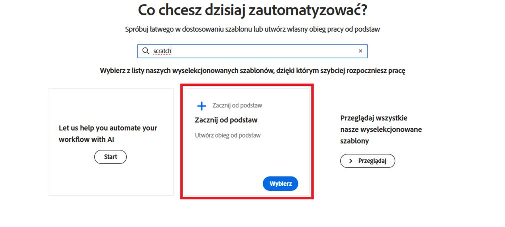 Wybierz Zacznij od podstaw