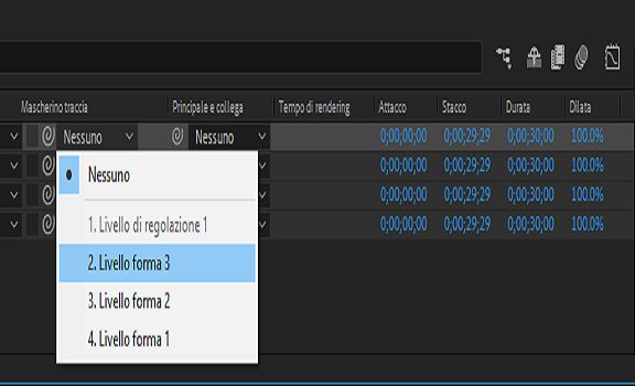 Livello mascherino traccia selezionabile