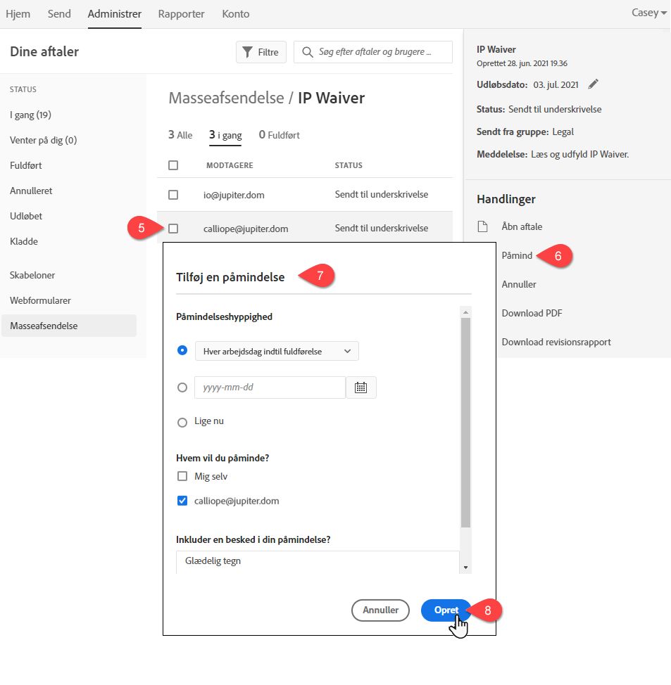 Indstil individuelle påmindelser