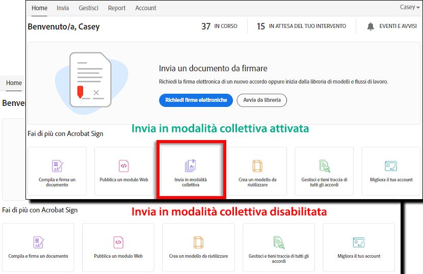 Abilitare l’opzione Invia in modalità collettiva