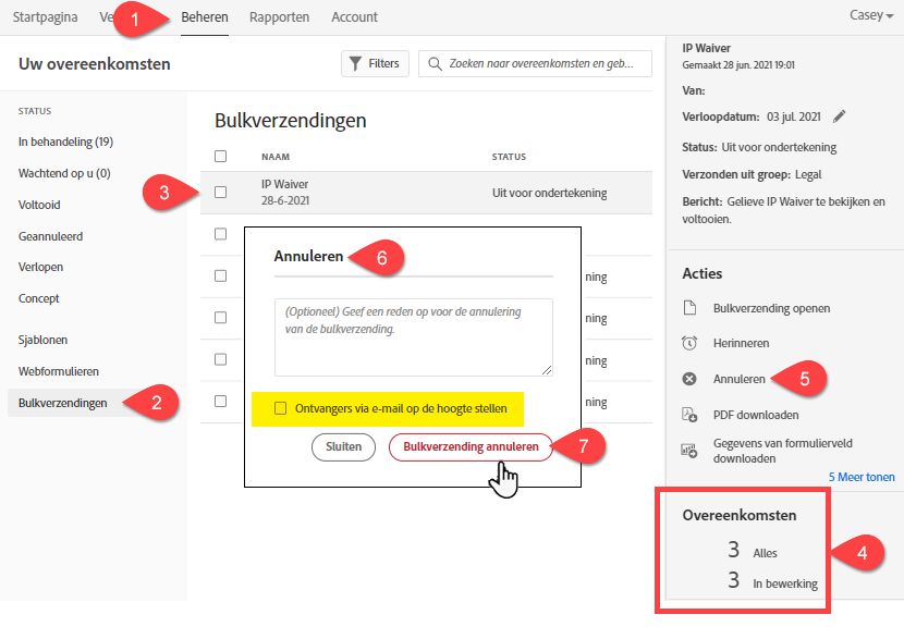 Mega Sign annuleren
