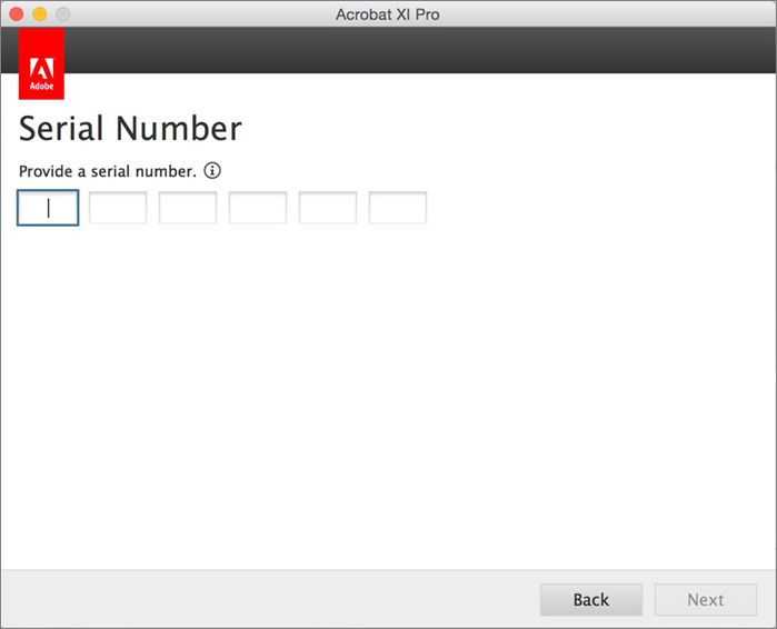 Acrobat XI が体験版で開く、またはサブスクライバーであるのにシリアル番号画面が表示される