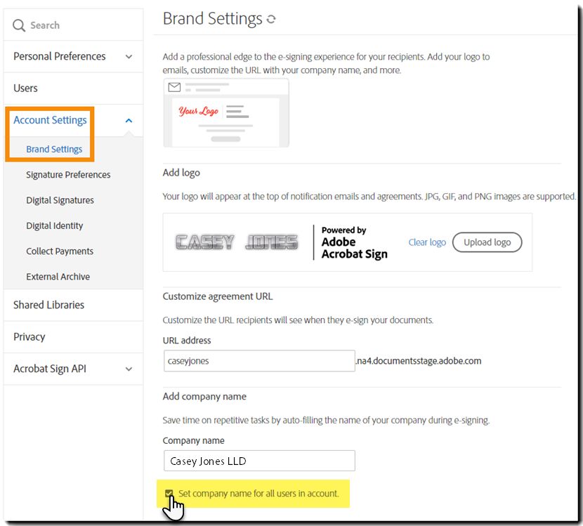 Ange användares företagsvärde