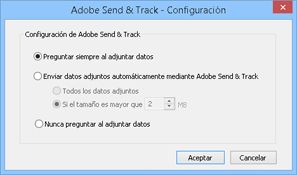 Configuración de Adobe Send & Track