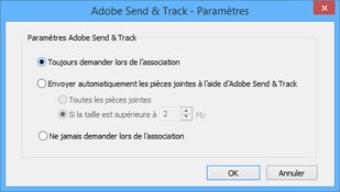 Paramètres Adobe Send & Track
